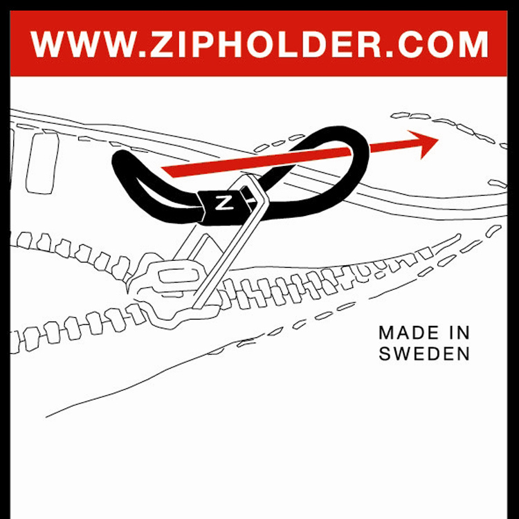 ZipHolder, glidelåsholder