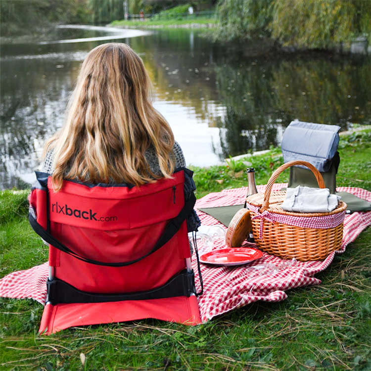 Relaxback, sammenleggbar ryggstøtte