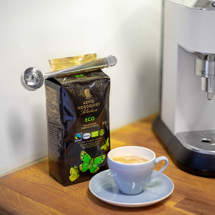 Kaffemål med klemme