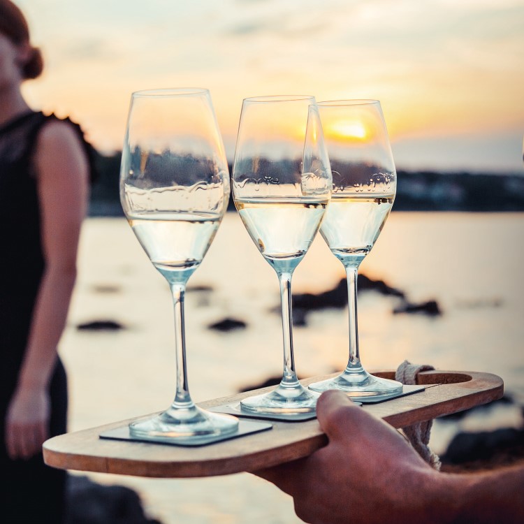 Magnetiske Champagneglass i krystall Silwy, 2 stk.