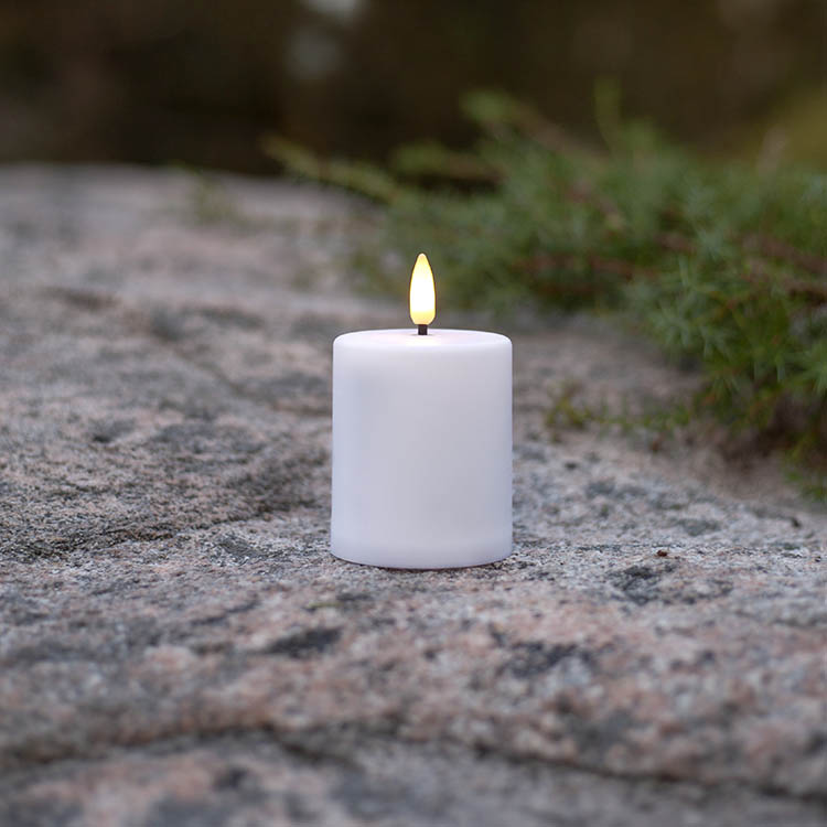 Liten lysblokk med skumringssensor, Hvit